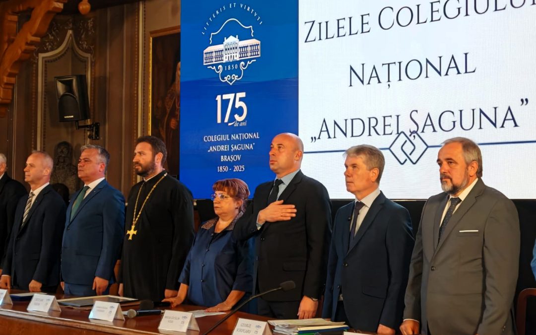 Prefectul județului Brașov, Mihai Cătălin Văsii, a onorat invitația de a participa la manifestările dedicate sărbătoririi a 175 de ani de la întemeierea Colegiului Național „Andrei Șaguna” Brașov