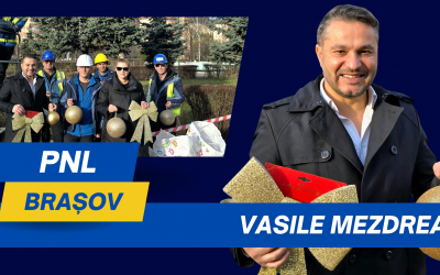 Vasile Mezdrea, consilier local PNL Brașov: ”Vineri, 12 decembrie, vă așteptăm pe toți, să aprindem împreună luminițele din brad în Răcădău”