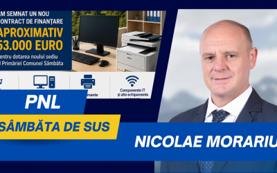 Investiție nouă pentru modernizarea administrației din Sâmbăta de Sus: Primăria își dotează noul sediu cu mobilier și echipamente IT, prin fonduri europene nerambursabile